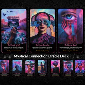 Connexion mystique Oracle Deck | 78 cartes pour les flammes jumelles, les âmes sœurs et les voyages karmiques