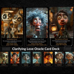 Clarifying Love Oracle Card Deck for Insightful Guidance & Deep Connection, Self-Discovery Tool for Relationships
