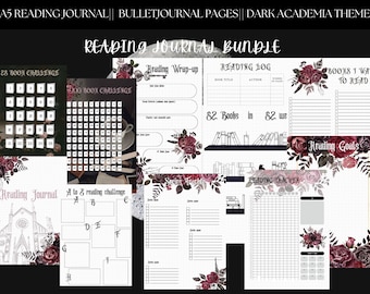 Dark Academia Reading Journal Printable Pages