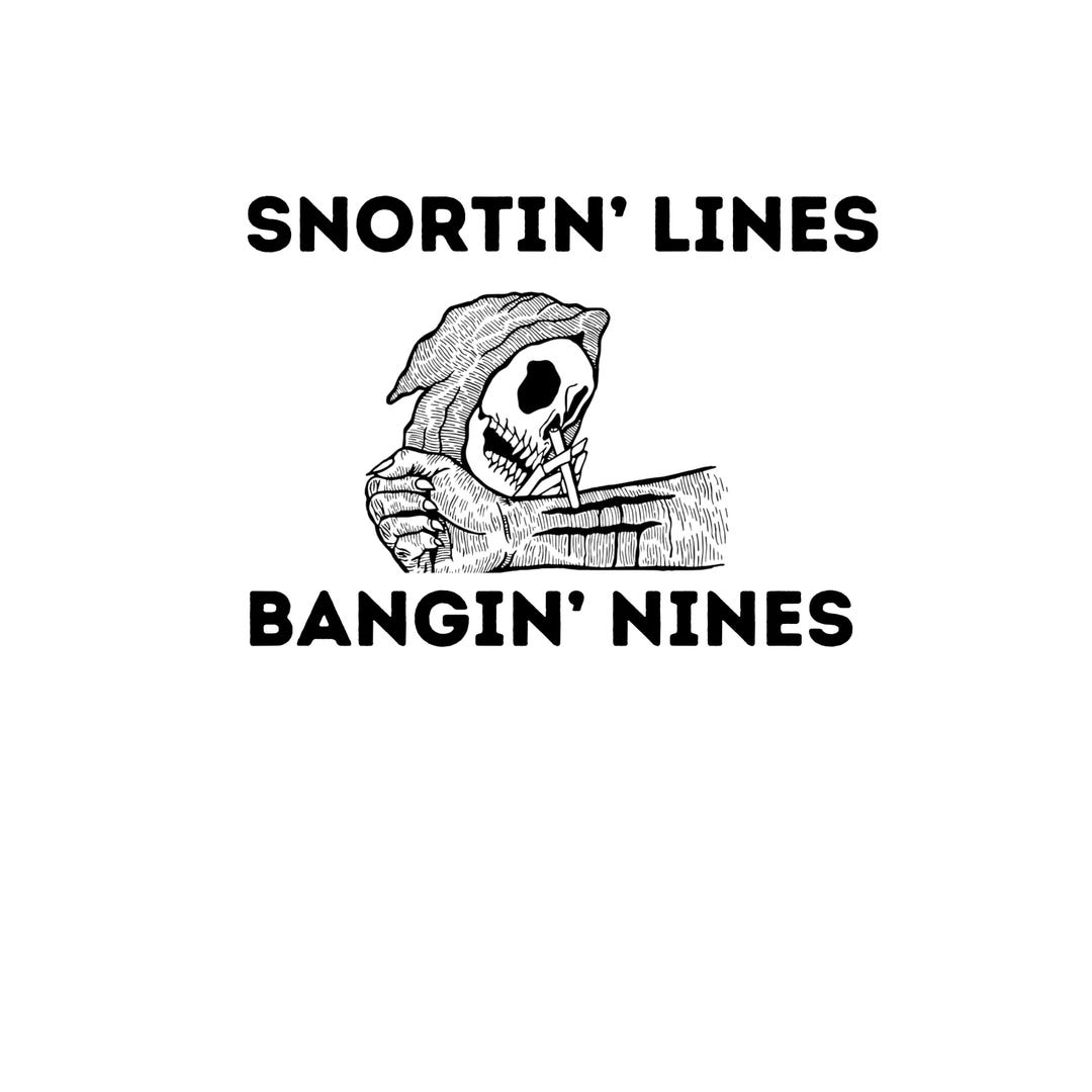 Snorting Line Drawing Snorting Lines & Banging Nines Digital Download - Etsy