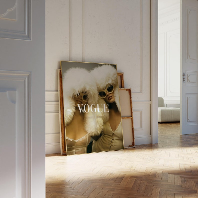 High Fashion Poster Vogue Wall Art Beige Poster Designer Wall Art Luxury Brand Poster Vintage ...
