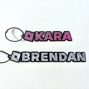 Custom Roblox-themed Acrylic Name Tag, Kids Name Keychain, Lunch Box Tag, Personalized Tag, Custom Backpack Tag, Keychain For Kids