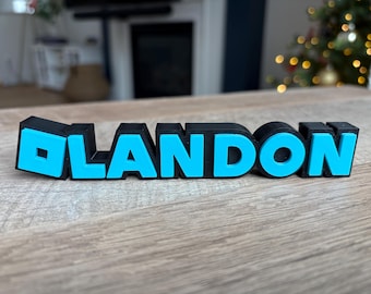 Blue Roblox Custom Name Sign: Gamer Room Decor