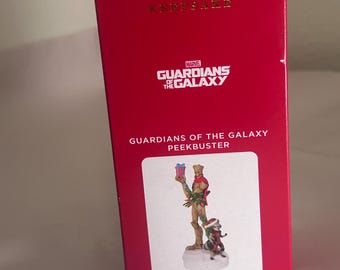 Hallmark Keepsake “Peekbuster” Ornament • Guardians of the Galaxy • Groot & Rocket Raccoon • Marvel Christmas