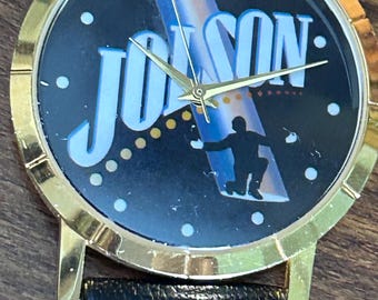 Vintage Al Jolson horloge Image Watches Inc California Japans uurwerk jaren 1980/1990 Werkend