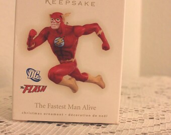 Hallmark Keepsake “The Fastest Man Alive” The Flash Ornament • DC Comics • Superhero Christmas Ornament • NIB