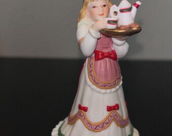 Vintage Lenox 1994 Lady With Tray Figurine Old World Christmas Tea Server 3.75”