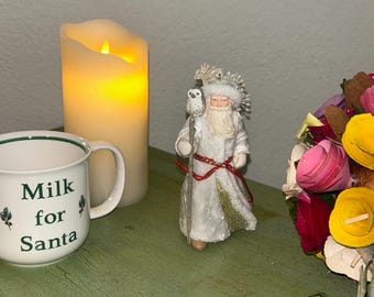Hallmark Keepsake 2015 Father Christmas Ornament White Santa Owl Woodland Holiday Decor With Box