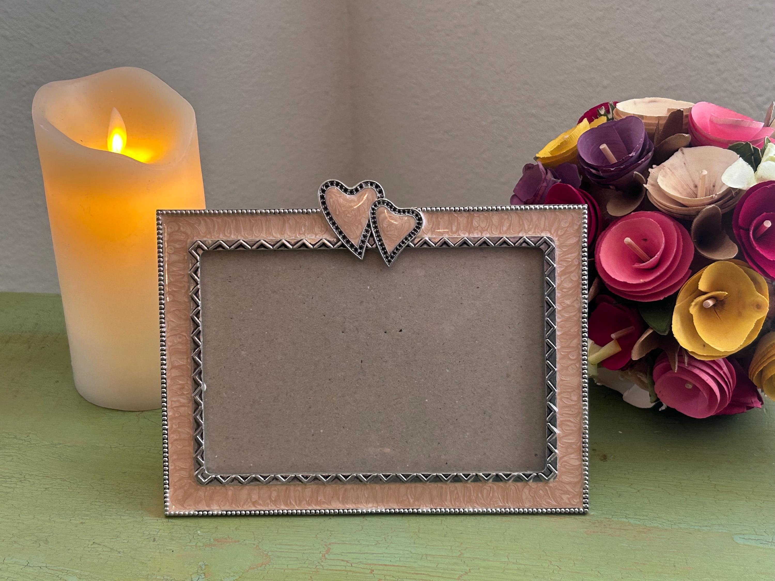 Vintage Double Heart Picture Frame - Etsy