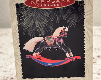 Vintage Hallmark Keepsake Rocking Horse Ornament • 1996 Collector's Series (With Box)
