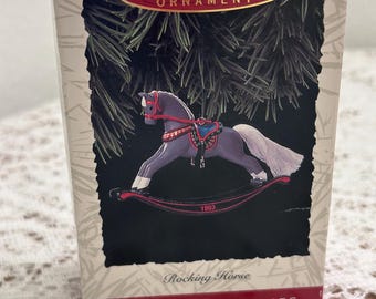 Vintage Hallmark Rocking Horse Ornament • 1993 Keepsake, Collector's Series w/ Box