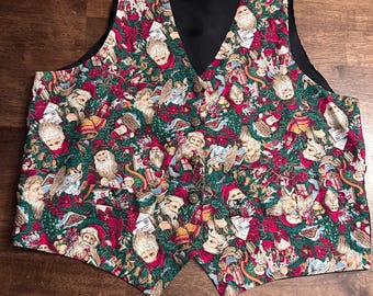Vintage Weihnachtsweste von Carol Antone – Größe L