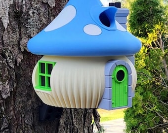 Mushroom Birdhouse – 3D Printed PLA, Personalized Garden Decor