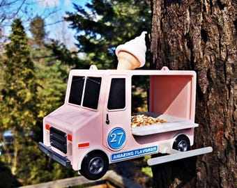 Bird feeder-Ice Cream Truck Bird Feeder- Food Truck Bird Feeder-birdfeeder-bird feeder