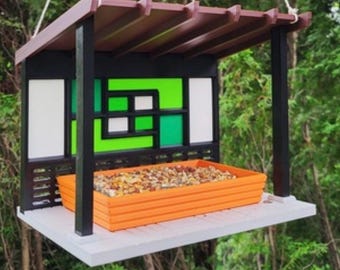 Bird feeder-Mid Century Modern Bird Feeder-birdfeeder-bird feeder