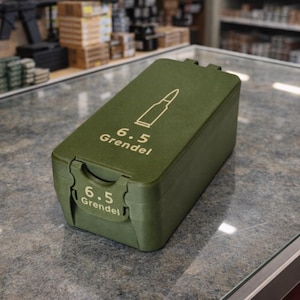 6.5 Grendel Ammo Case – Durable 3D Printed Storage Box, Range Organizer (50 Rounds)