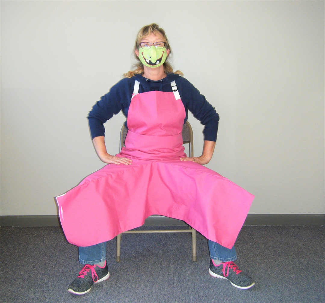 Pottery Apron Split Leg Panel Clay Art Apron Basic Magenta Etsy