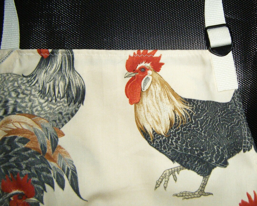 Pottery Apron Split Leg Panel Rooster Chicken Pattern Potter's Wheel ...