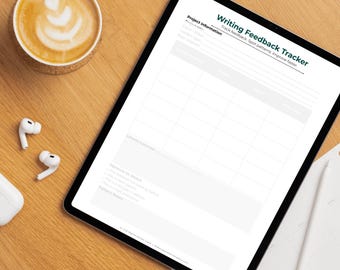 Registro de retroalimentación de escritura / Registro imprimible para escritores, editores y autónomos