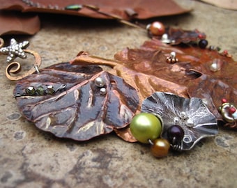 Sanibel Surf Hand Forged Mixed Metal Necklace