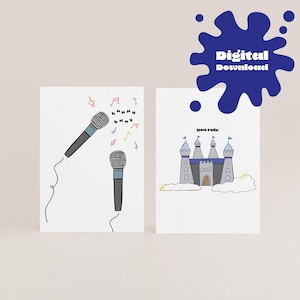 Verjaardagskaart voor vriend(in), afdrukbare kaarten met grappige gekke libs, digitale download