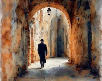 Callejón de Jerusalén / Lienzo de Bellas Artes de la Ciudad Vieja