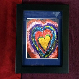 Framed Mullti-Coloured Heart Print (tax included)