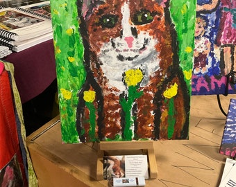 Dandylion Sitting Amongst Dandelions Painting