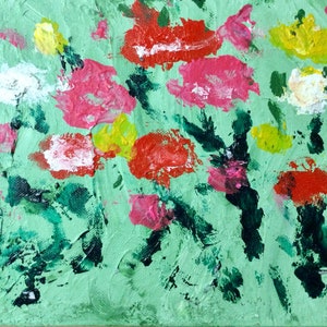 Pintura de &quot;Flores para Donna Rose&quot; 8x10 acrílico