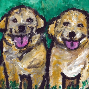 Chien variété paquet de 5 cartes vierges