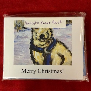 Weihnachtliches Variee pack #3. Erhalte 10 Karten mit Katzen, Hunden und Landschaften von meinem Original kunstwerk. Mix kann nicht genau wie abgebildet sein