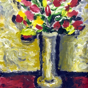 Pacote de 5 cartões em branco "Rosas em Vaso", 4 1/2x5 7/8, com envelopes