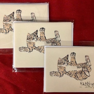 Single 4x6 cards With My Beloved Cat Dandylion. Envelopes Included.
