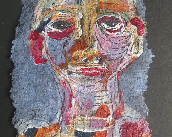 Modern Art Tar Paper Painting Series Etsy