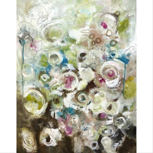 Original flower painting, flowers in a vase art, abstract wall art, large wall art, acrylic painting on canvas, floral abstract art 24x30