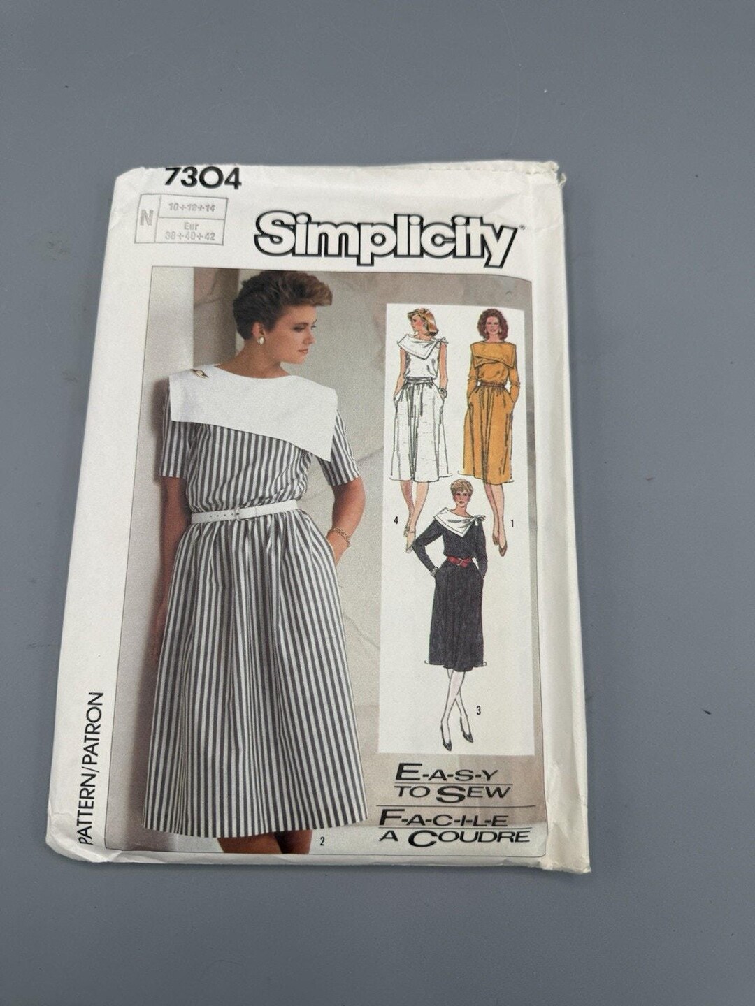 Vintage Simplicity 7304 Dress Pattern Misses 10-12-14 UNCUT 80s - Etsy