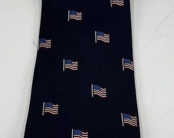 Mens Versailles Tie by Piattelli American Flag Red White And Blue Patriotic
