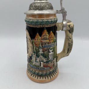 ヴィンテージ ドイツビールジョッキ（蓋付き）ミュンヘン