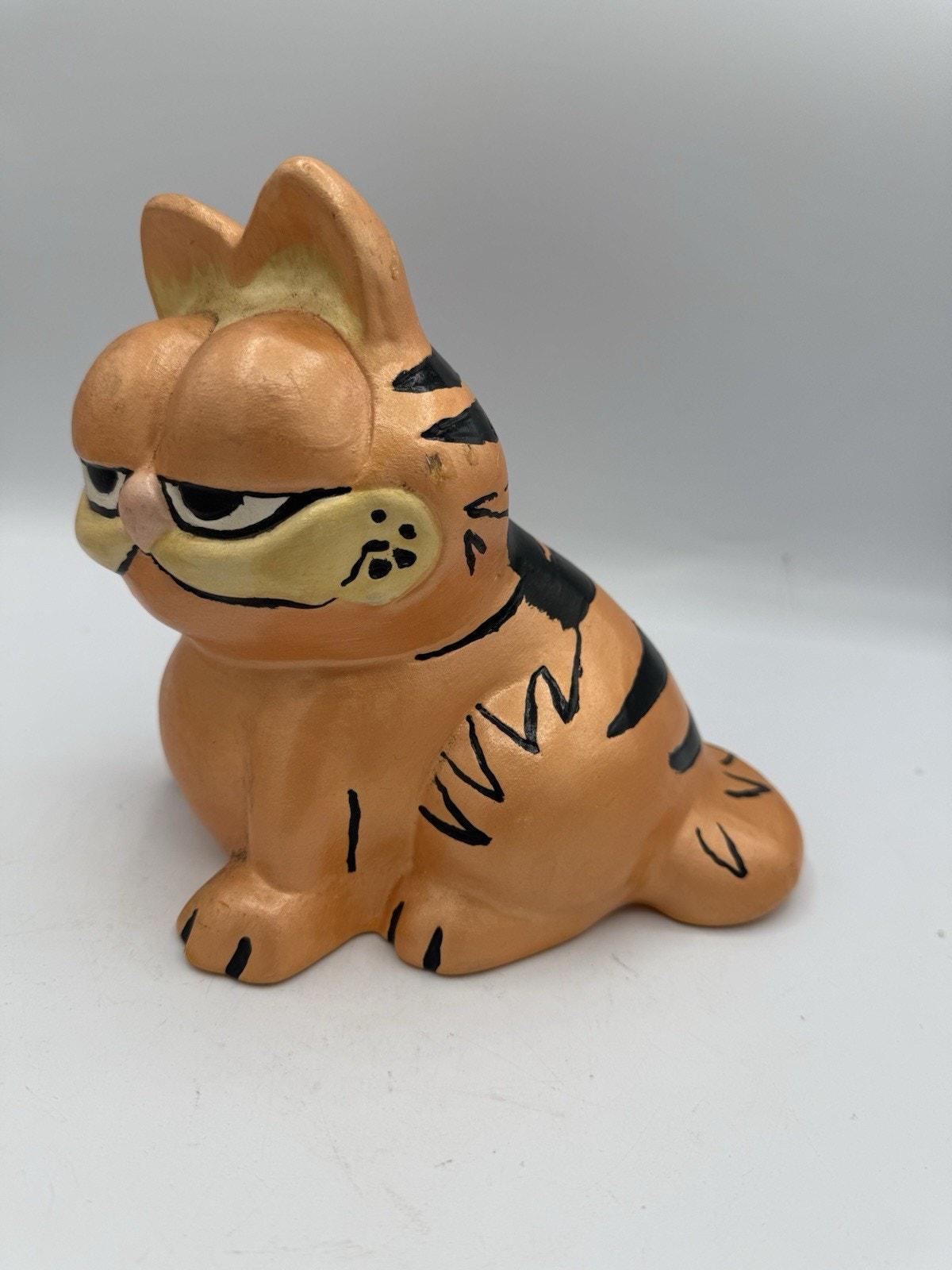 Vintage Hand Painted Garfield Figurine 7” Sitting Jim Davis 1978