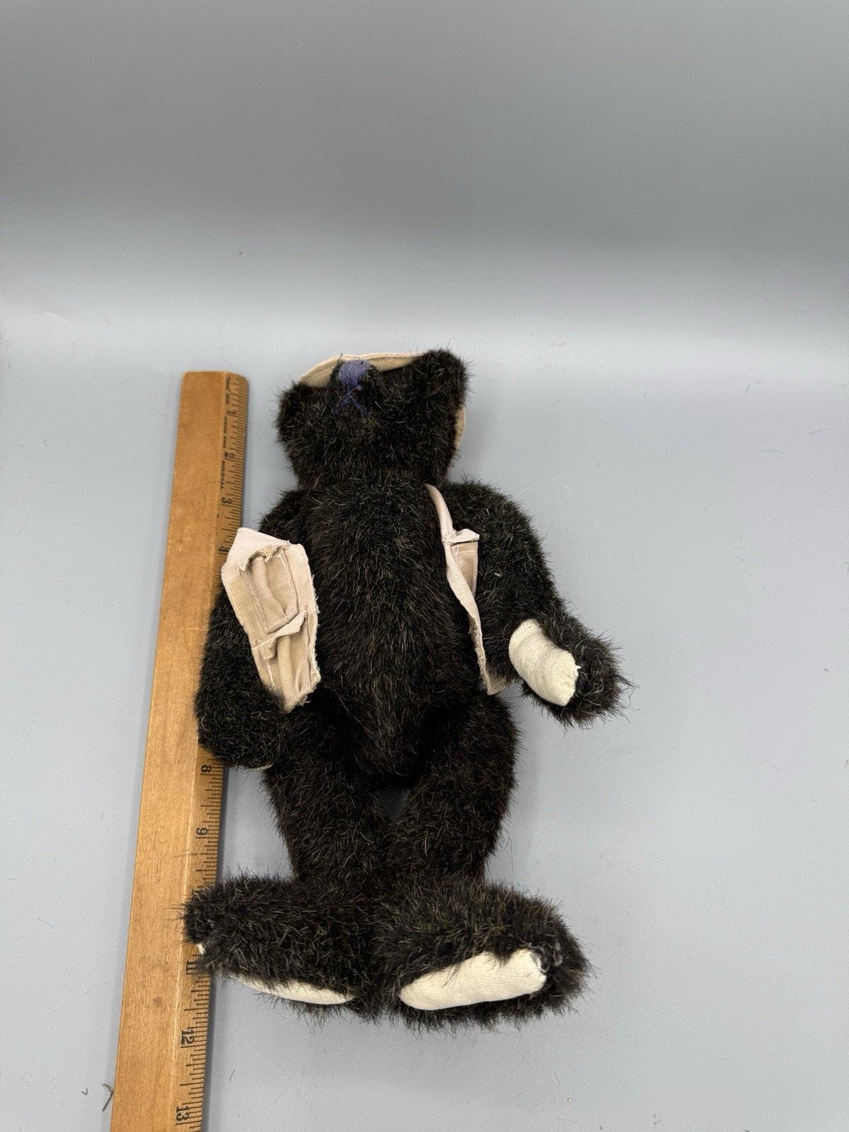 Vintage Green Mountain Bears Cowboy Black Bear Plush 12” Hat