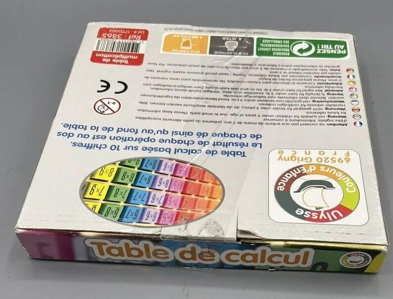 Rekentafel-tafel van vermenigvuldiging Leerhulpmiddel Kinderen Rekenhulp afbeelding 3