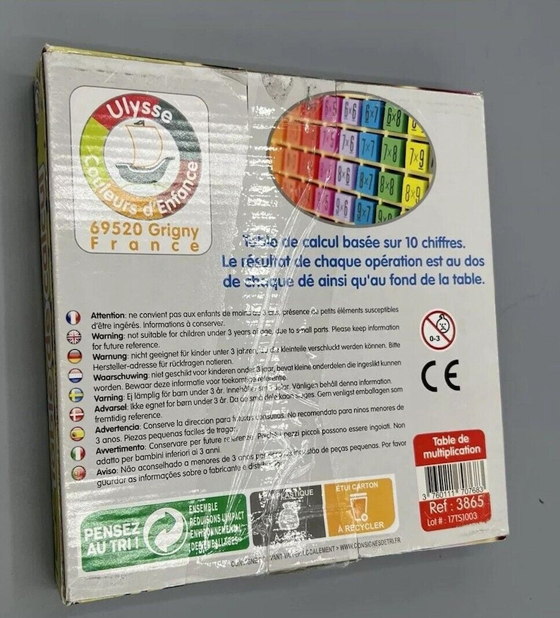 Rekentafel-tafel van vermenigvuldiging Leerhulpmiddel Kinderen Rekenhulp afbeelding 2