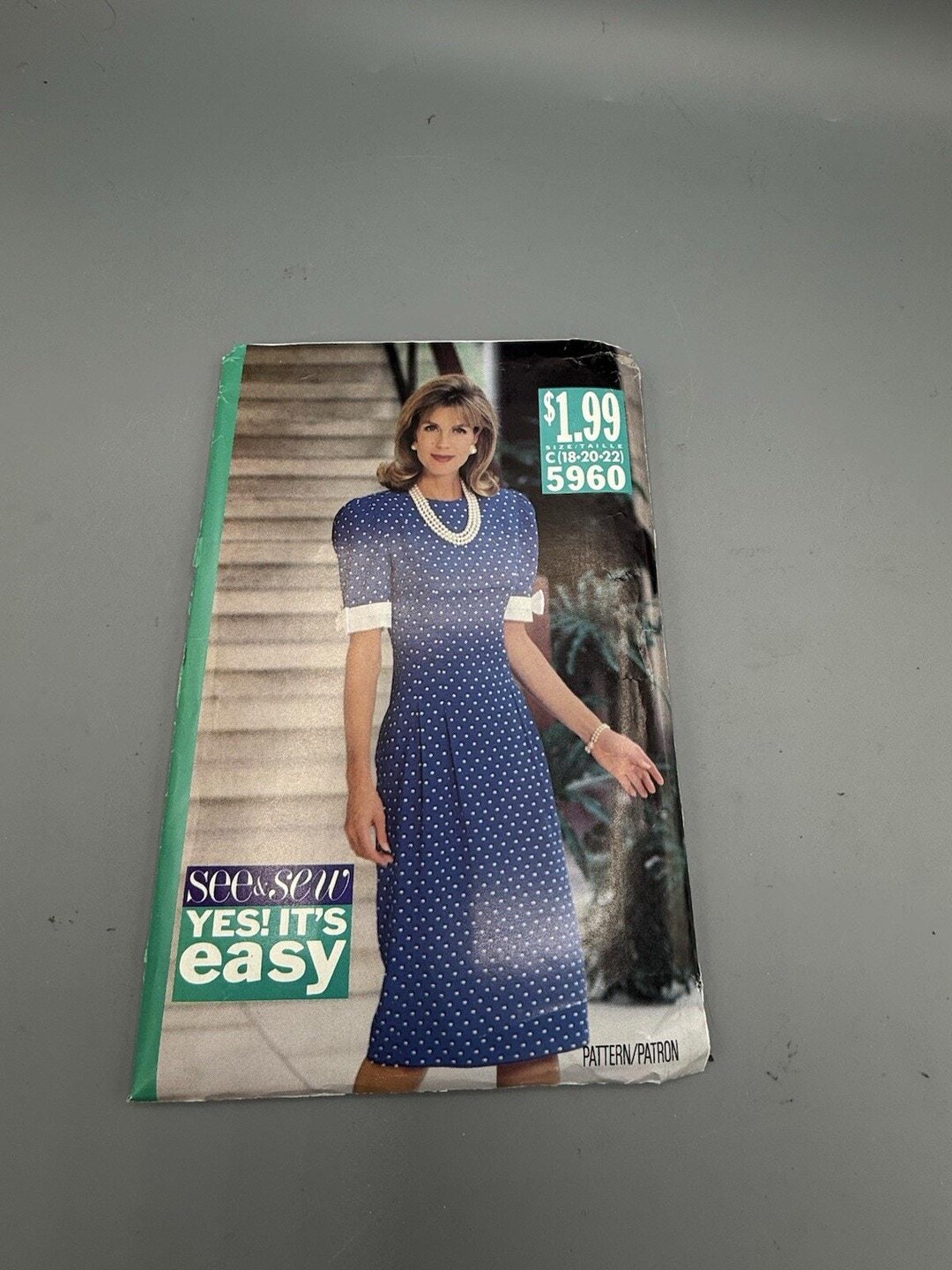 Butterick 5960 Sewing Pattern Misses Dress 18 20 22 See & Sew Vintage ...