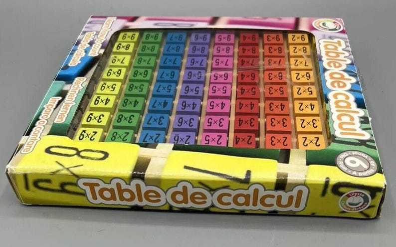 Rekentafel-tafel van vermenigvuldiging Leerhulpmiddel Kinderen Rekenhulp afbeelding 5