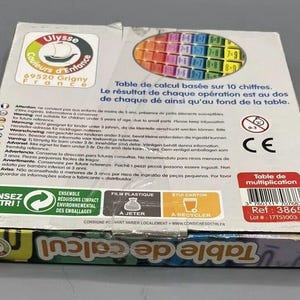 Rekentafel-tafel van vermenigvuldiging Leerhulpmiddel Kinderen Rekenhulp afbeelding 4