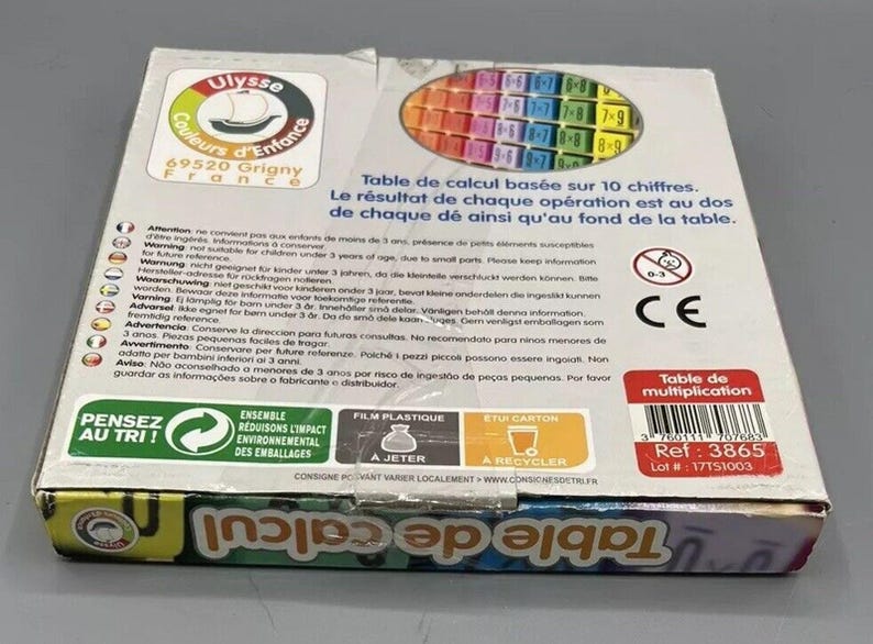 Rekentafel-tafel van vermenigvuldiging Leerhulpmiddel Kinderen Rekenhulp afbeelding 4