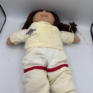 VTG Cabbage Patch Kids Young Astronauts Suit Girl Doll 1985 Brown Hair And Brown