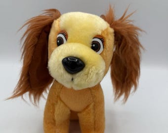 Disney 10” Tall Begging Plush Stuffed Puppy Dog Lady and the Tramp