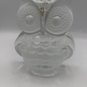 Owl Paper Weight By Viking Glass 6in Vintage