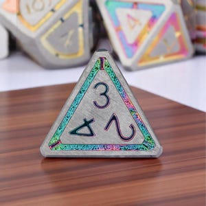Dnd Metal Dice Set, Colorful Dice for Role Playing Games, Dungeon Master Gift